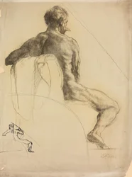 En studie av en mannlig figur