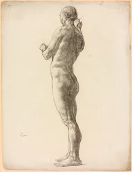 En studie av en mannlig figur
