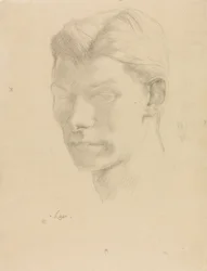 Portrett av en mann, ca. 1906–08 (blyant på papir)