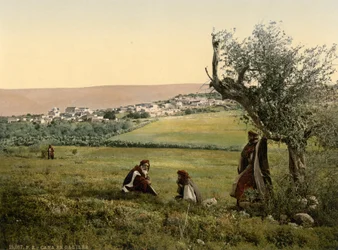 Generelt bilde, Kana i Galilea, Det hellige land, ca. 1890–1900 (fotokromtrykk)