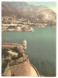 Monte Carlo fra Fort Antoine, Riviera, Monaco (fotomekanisk trykk)