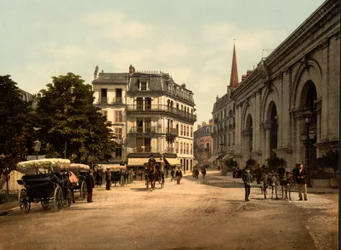 Spa-plassen, Aix, Frankrike, ca. 1890–1900 (fotokromtrykk)