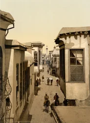Gaten kalt rett, Damaskus, Det hellige land, Syria (fotokromtrykk)