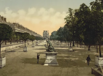 Tuileries-hagen, Paris, ca. 1890-1900 (fotokrom)
