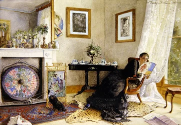 Interiør med kunstneren