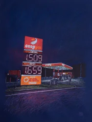 EasyGas, 2025 (akryl og blyant på lerret)