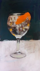 Gin Tonic med Rothko, 2018 (akrylmaling på trykt bilde)