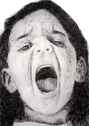 Manuela 1 (Barneserie), 2008 (akryl på papir)