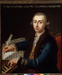 Portrett av Gian Francesco de Majo (1732-1770) italiensk komponist