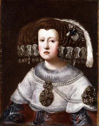 Portrett av dronning Mariana av Østerrike, liten halvlengde,
