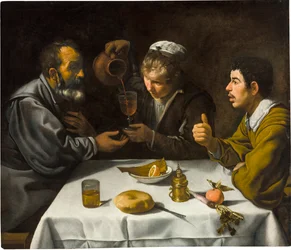 Le dejeuner - The Luncheon, av Velazquez, Diego (1599-1660). Olje på lerret, ca. 1618. Dimensjon : 96x112 cm. Szepmuveszeti Muzeum, Budapest