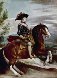 Portrett av Portrett av Filip IV på hesteryggen, ca. 1635 (olje på lerret)
