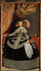 Dronning Maria Anna av Spania, datter av keiser Ferdinand III, andre kone til kong Filip IV (maleri på lerret)