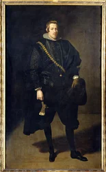 Spedbarnet Don Carlos Portrett av Don Carlos (1607-1632), bror til kong Filip IV. Detalj. Maleri av Diego Rodriguez de Silva y Velazquez dit Diego Velasquez (1599-1660)