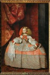 Infanta Margarita Teresa i en rosa kjole … (maleri på lerret)