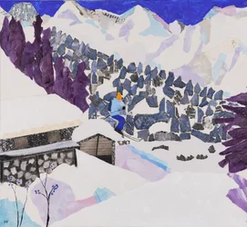 Hjem på ski (kollasje)
