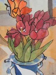 Tulipaner (akvarell og blekk)