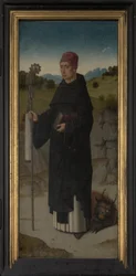 St. Bernard, venstre panel fra Triptych of St. Erasmus, ca. 1460 (olje på panel)