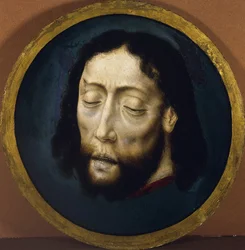 The Head of St. John the Baptist par Bouts, Dirk (1410/20-1475). Tempera på panel, størrelse : D 30,8