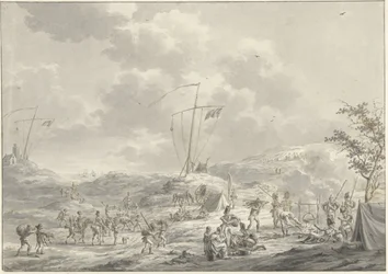Den russiske hærens leir ved Callantsoog i 1799