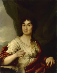 Portrett av Tsountes Ana Stepanovna Protasova 17451826, ca. 1800