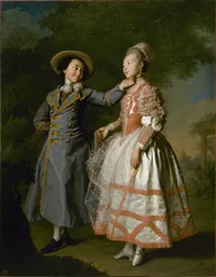 Portrett av Ekaterina Khrushchova og grevinne Ekaterina Khovanskaya, 1773