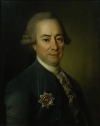 Portrett av Petr Vasilyevich Bakunin 17251786, 1782