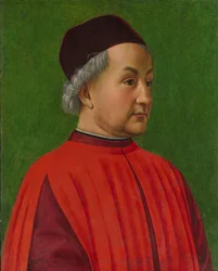 Portrett av en mann (tempera på tre)