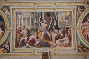 Offeret til Codrus, konge av Athens offentlige dyder av greske og romerske helter, 1529-1535