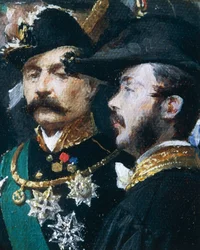 Nedleggingen av hjørnesteinen til Galleria Vittorio Emanuele i Milano, av Domenico Induno, detalj, olje på lerret