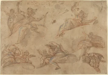 Allegoriske figurer sett nedenfra