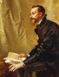 Torquato Tasso leser Liberated Jerusalem til Eleonora d'Este, detalj