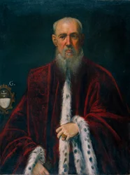 Portrett av prokurator Alessandro Gritti - Portrett av prokurator Alessandro Gritti - Maleri av Jacopo Robusti, kjent som Tintoretto (Le Tintoret) (1518-1594) - ca 1581 - Olje på lerret - 99,5x75 - Museu de Nacional d