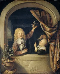 Barn med musefelle