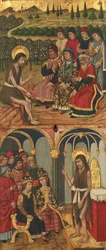 Panel av døperen Johannes med scener fra hans liv, 1464-1507.