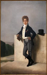 Portrett av Joao Pedro Quintella, greve av Farrobo (1801-1869) - Maleri av Domingos Antonio de Sequeira (1868-1937), olje på lerret