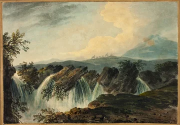 Kamelkaravane krysser fly over fossen