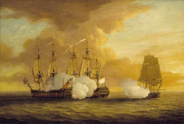 Sjøkamp mellom HMS Lion og Elisabeth og det franske skipet Du Teillay, 9. juli