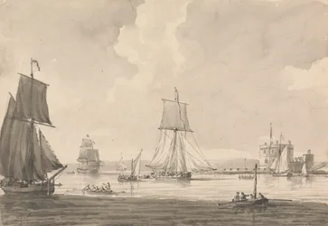Frakt i Southampton Water, utenfor Calshott Castle
