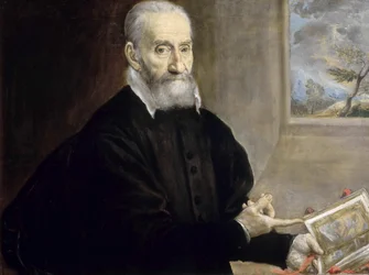 Portrett av Giulio Clovio 1498-1578, ca 1571.