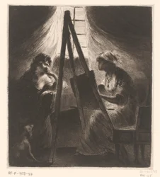 Elisabeth Vigée-Le Brun portretterer en kvinne