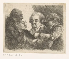 Portrett av fire brødre fra Terres-familien, bokhandlere i Napoli Les quatres freres (tittel på objekt)