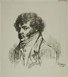Portrett av brunett, skriver