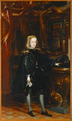Karl II i svart drakt med Det gylne skinn rundt halsen. Sønn av Filip IV