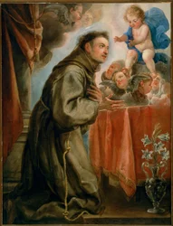 Sankt Antonius av Padua og Jesusbarnet (maleri på lerret)