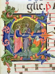 Ms 572 f.107 r Historikert initial 