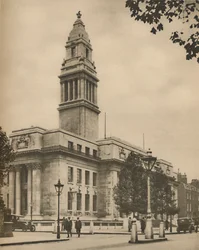 Marylebone rådhus, en av de mest eminente av Londons nye bygninger, c1935.