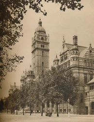 Hvor London University deler kvartal med The Imperial Institute, c1935.