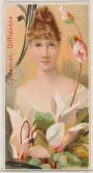 Cyclamen: Diffidence, fra serien Floral Beauties and Language of Flowers N75 for Du..., 1892.