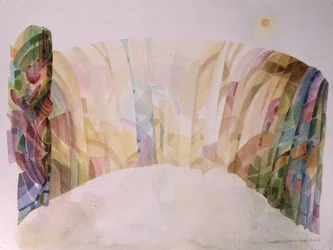 Iguazú, Brasil, foss, ca. 1992 (akvarell på papir)